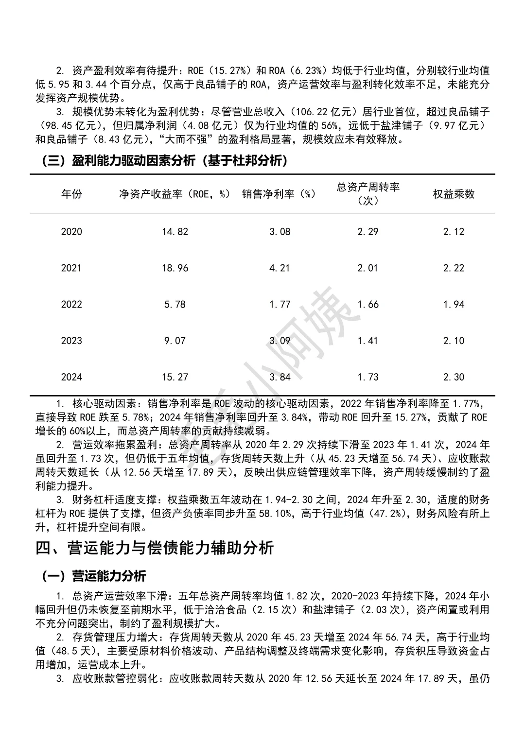 三只松鼠2020-2024财务报告分析参考来咯