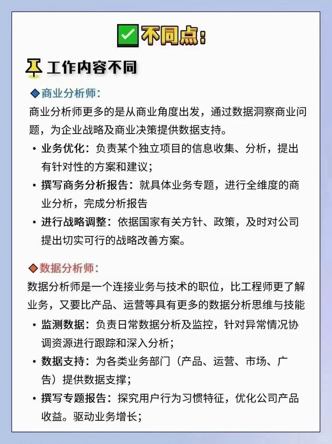 商业分析师和数据分析师