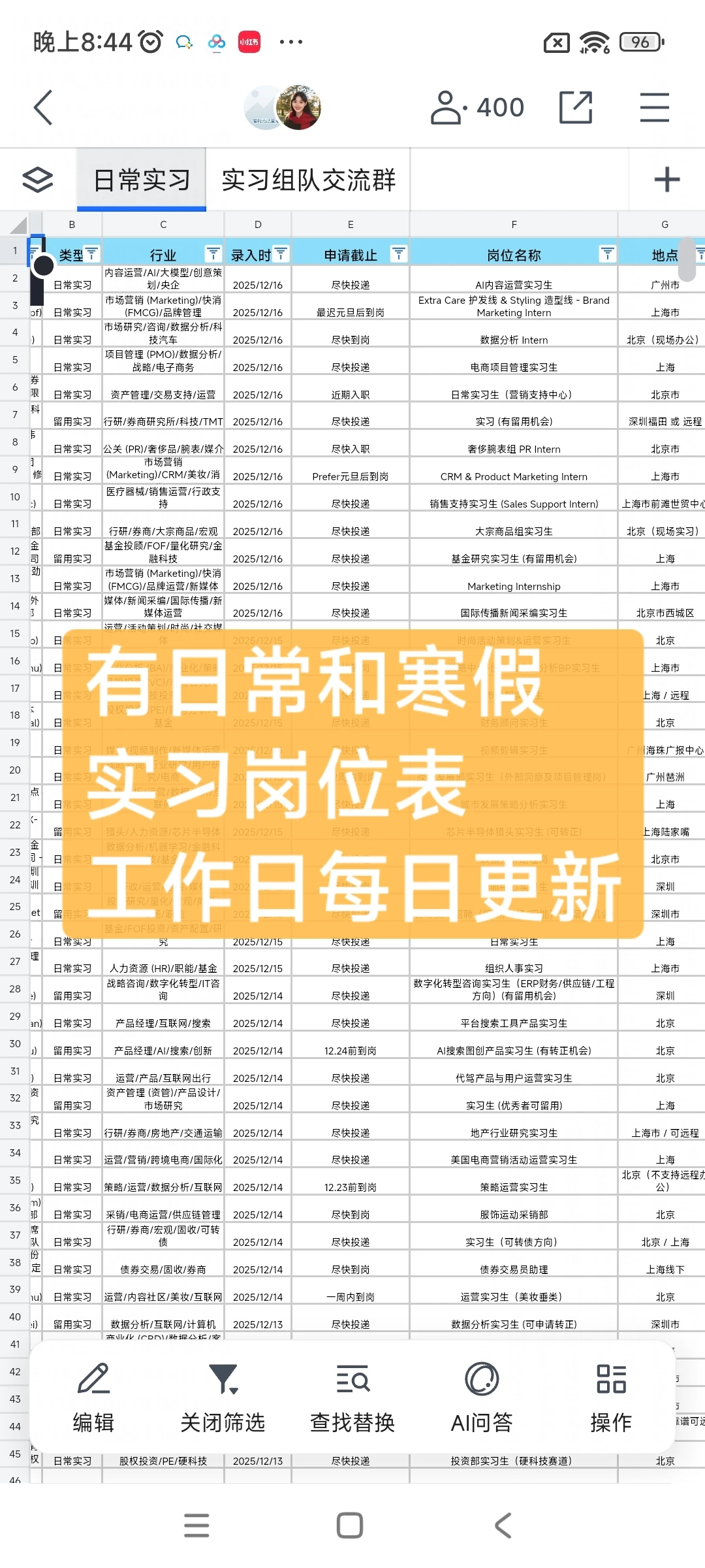 寒假短期实习十二月已经开了这么多了