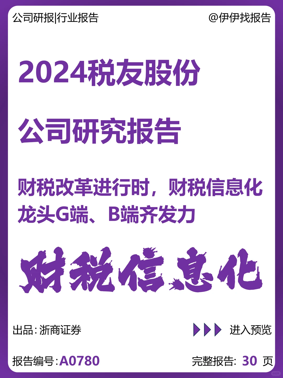 税友股份公司研究报告-财税信息化龙头发力