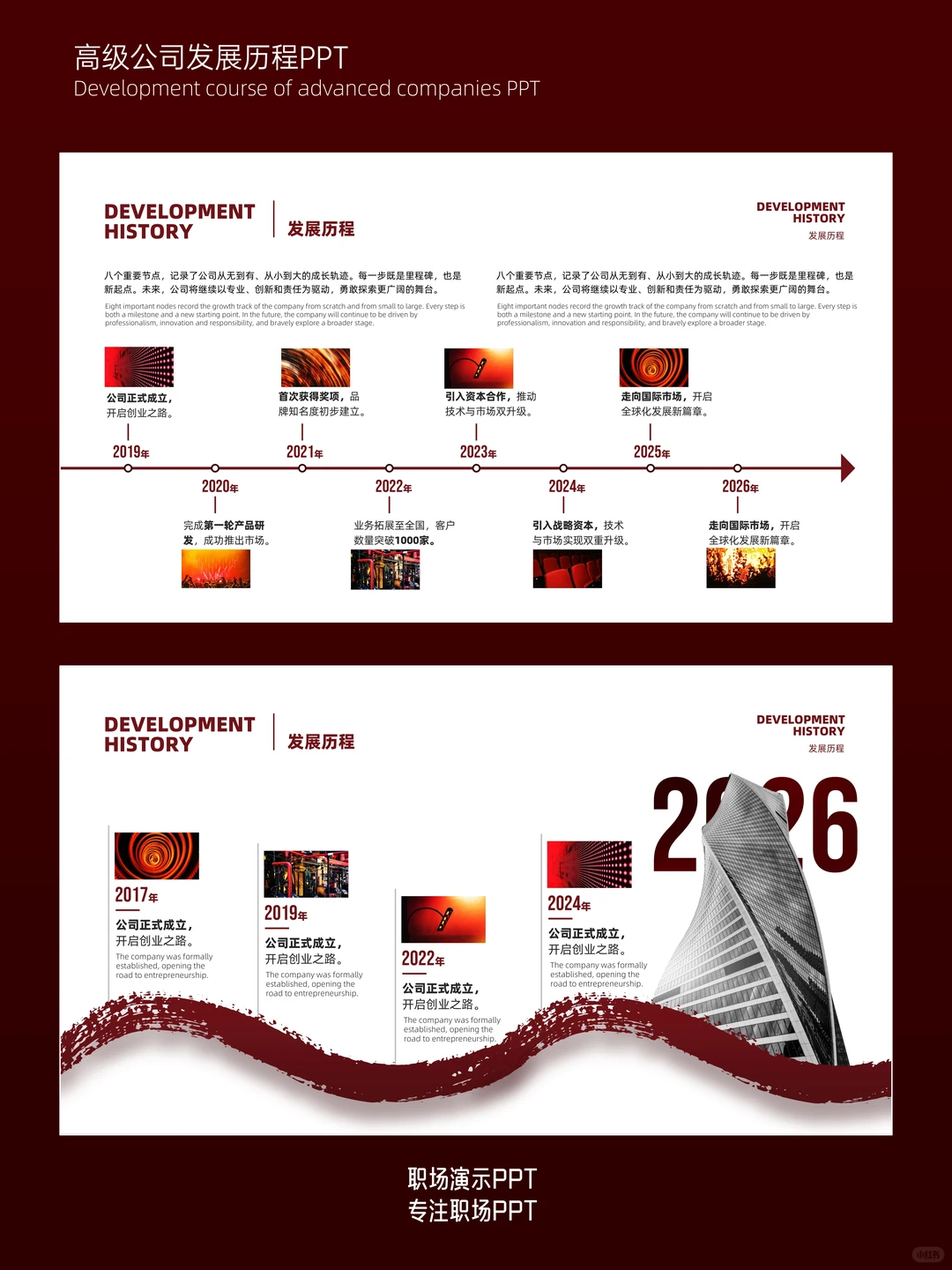 年终公司发展展示PPT这样做，太有料了