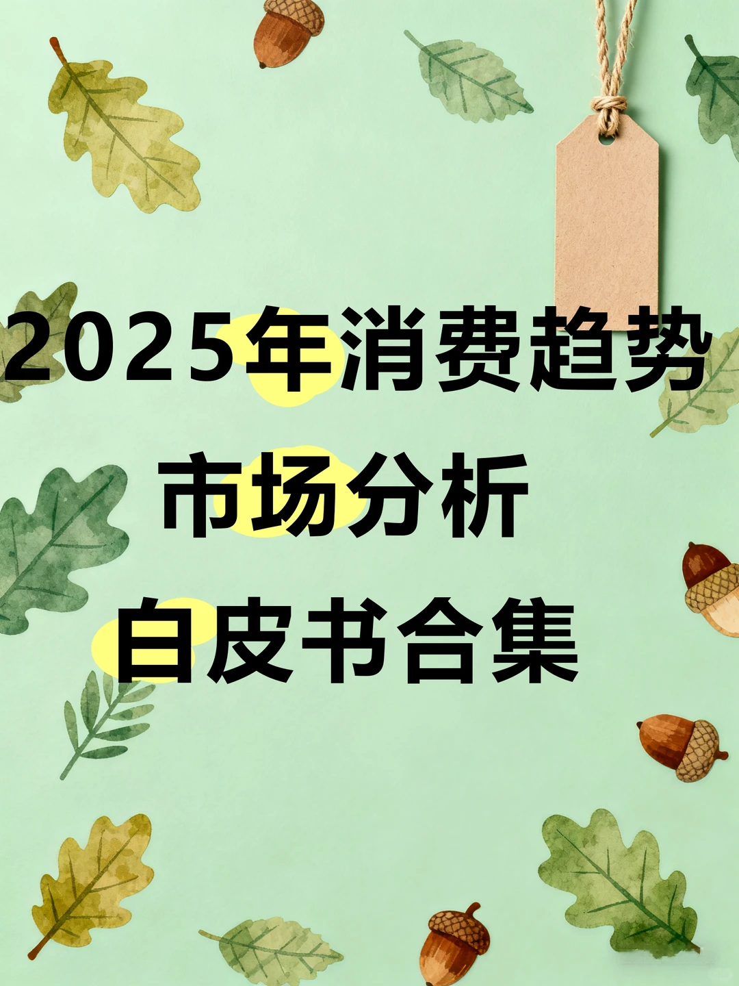 2025年消费趋势市场分析行业研究报告合