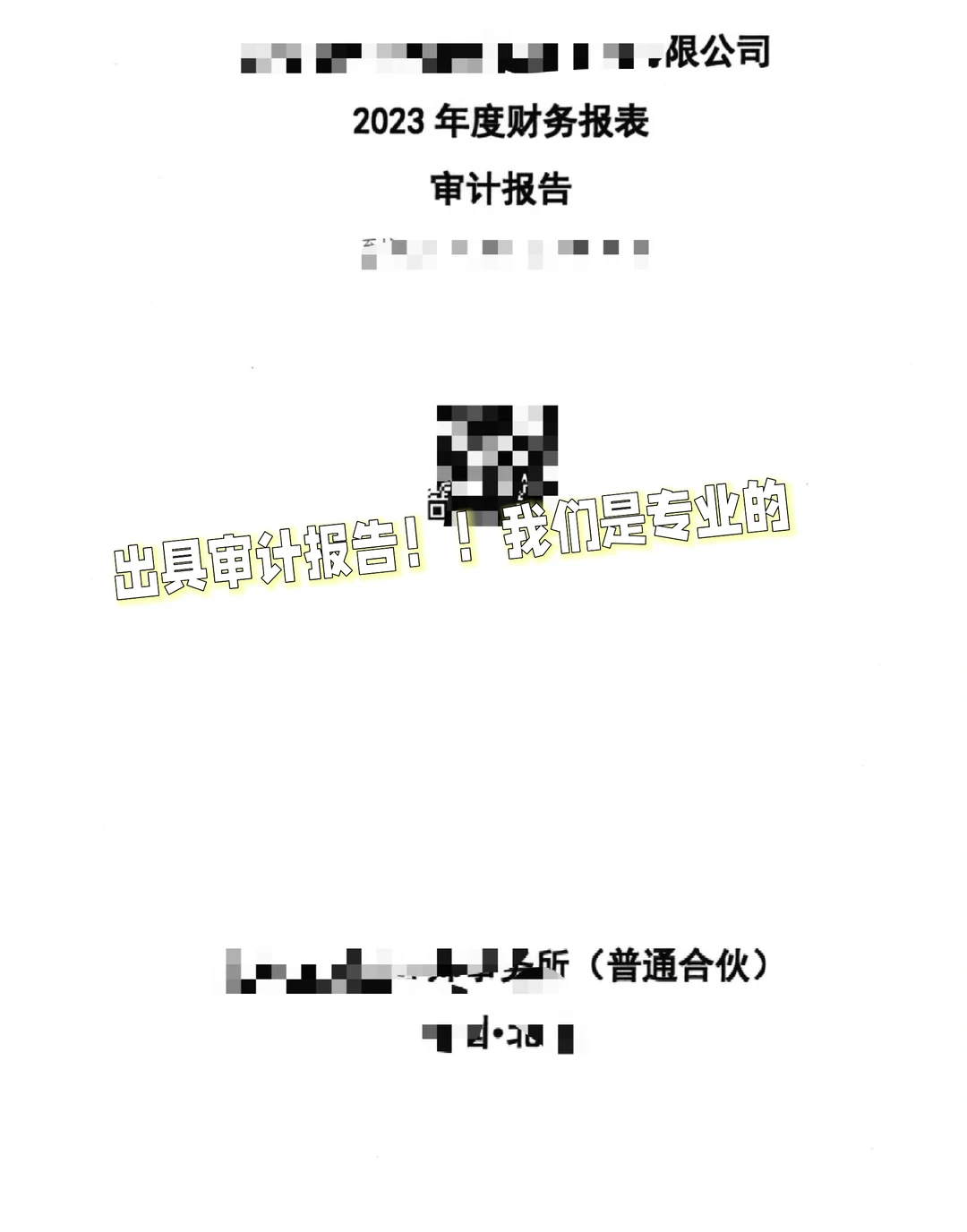 审计报告啦！！