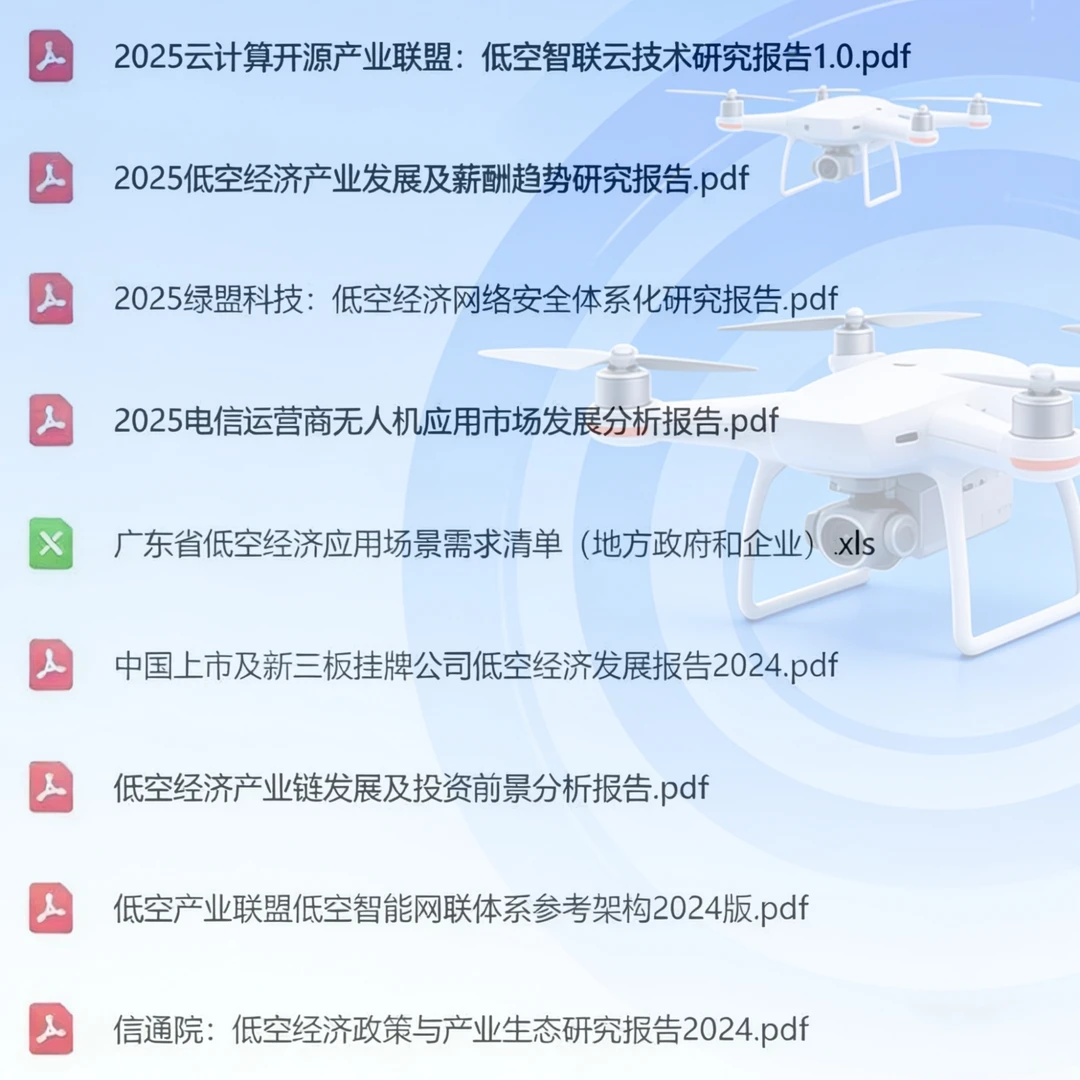 无人机航空研究2025低空经济行业研究报告