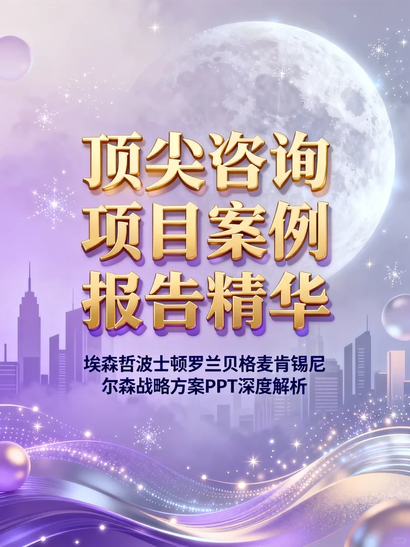 顶尖咨询公司战略方案拆解