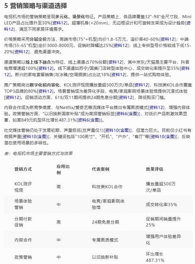 【电视机市场2025简报】?