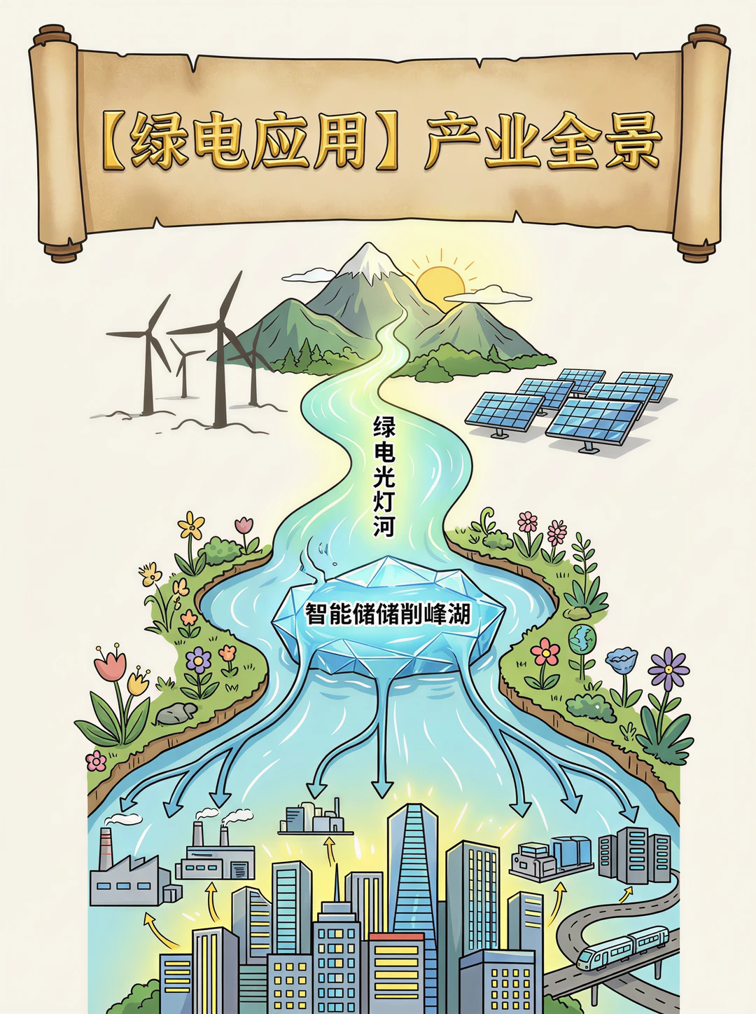 绿电应用产业链全景图