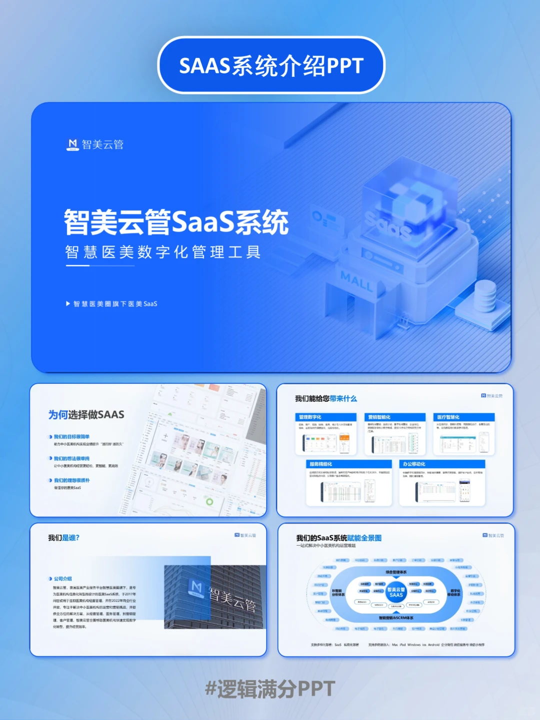 PPT改稿 | 两版风格不一的SAAS系统！绝了