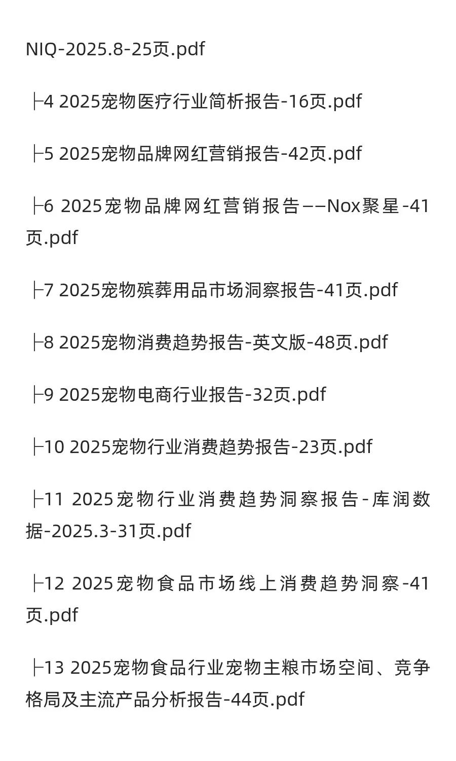 2025年宠物市场分析报告(100份)