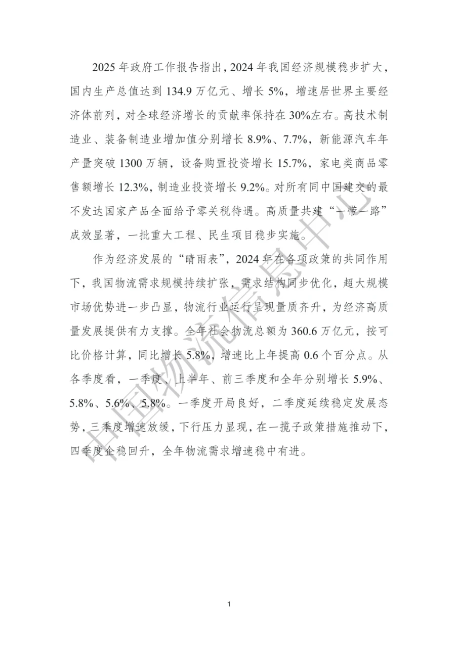 2025年全国物流预警预测报告
