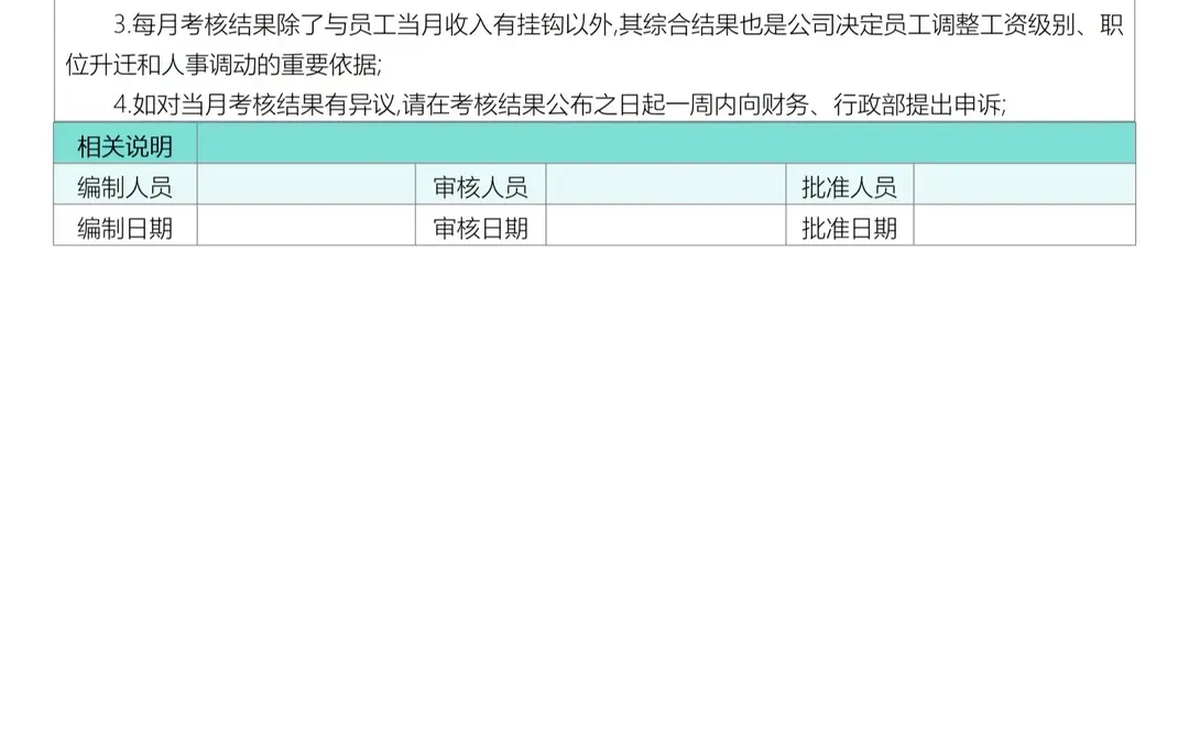 企业营销人员绩效考核