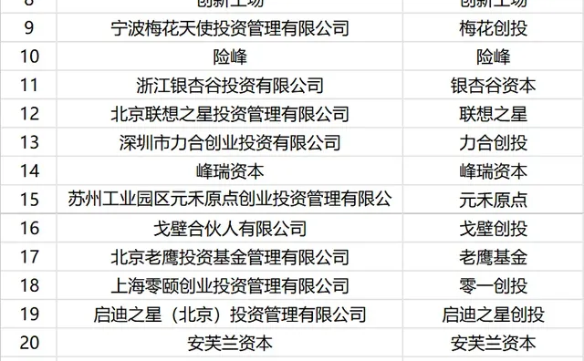 投融资必备✅中国TOP投资机构榜单速览！