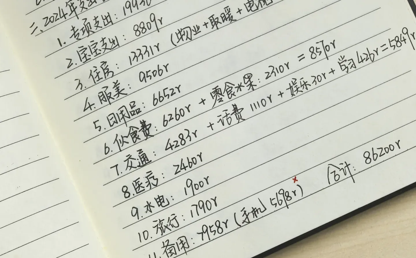 年度支出8w＋｜2024年度收支大合集来咯～