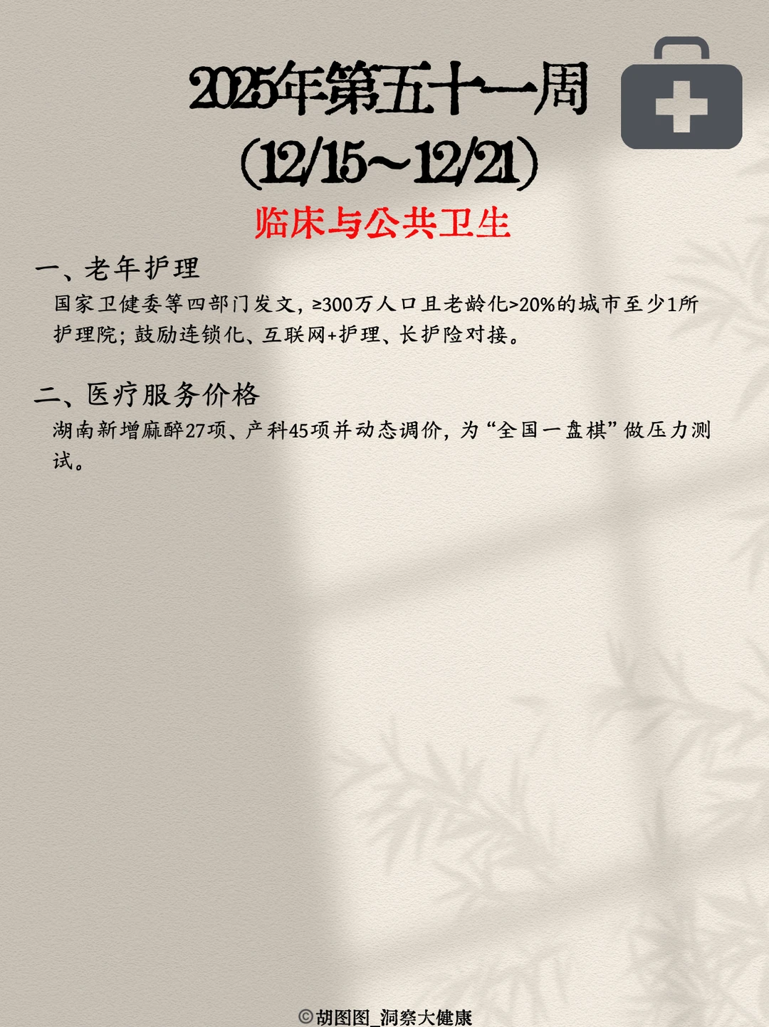 医药行业每周热点?：2025 Week51