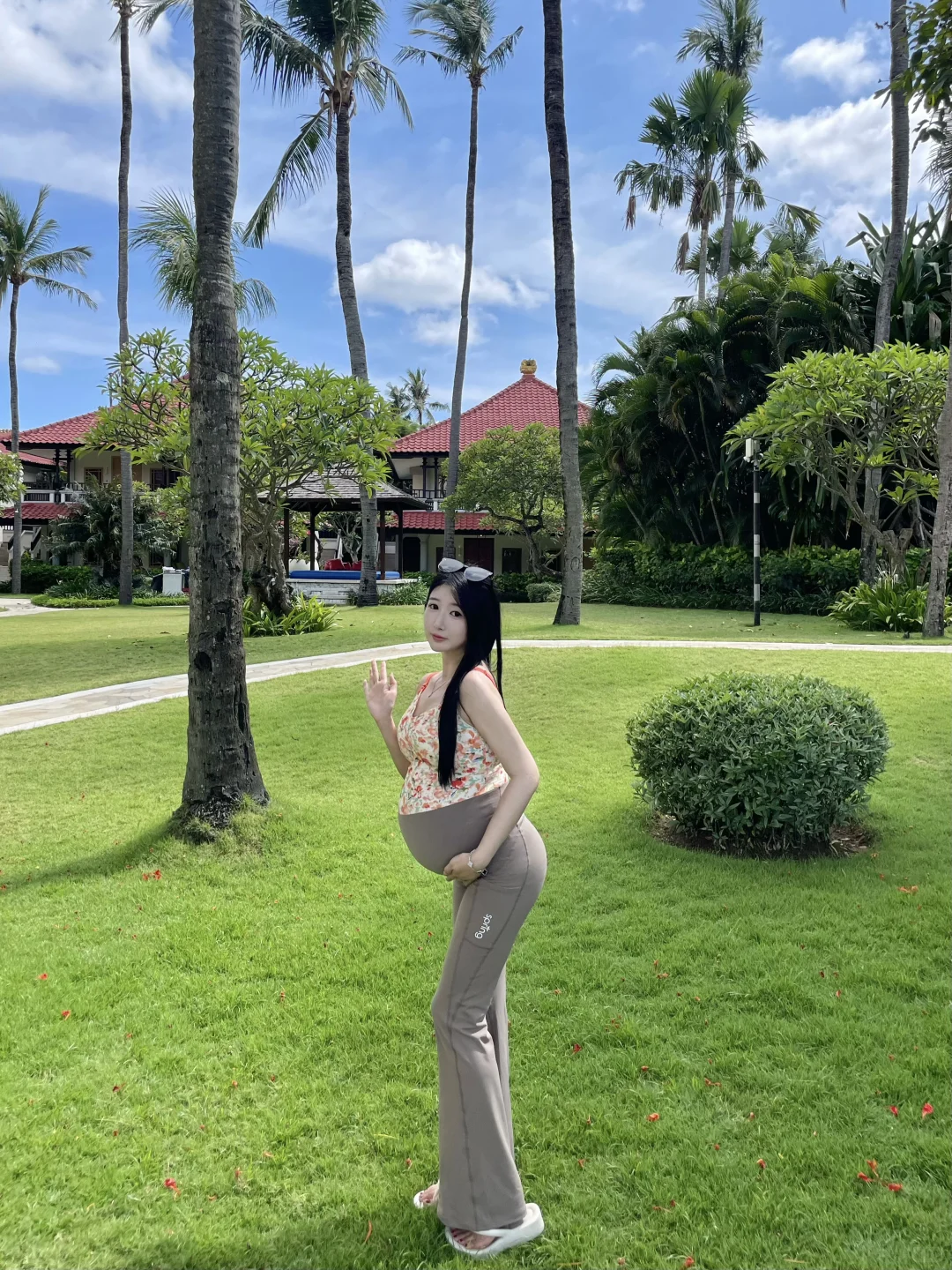 孕36W 大孕妇巴厘岛度假?️限定版前凸后翘