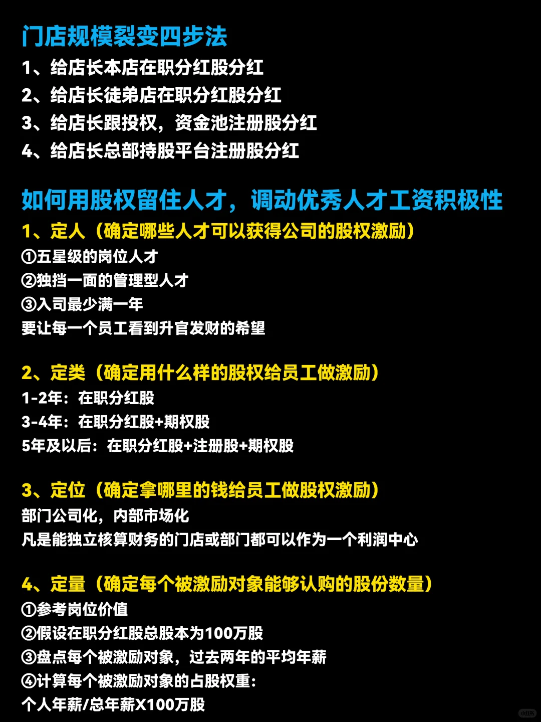 连锁门店店长合伙入股的六种合伙模式