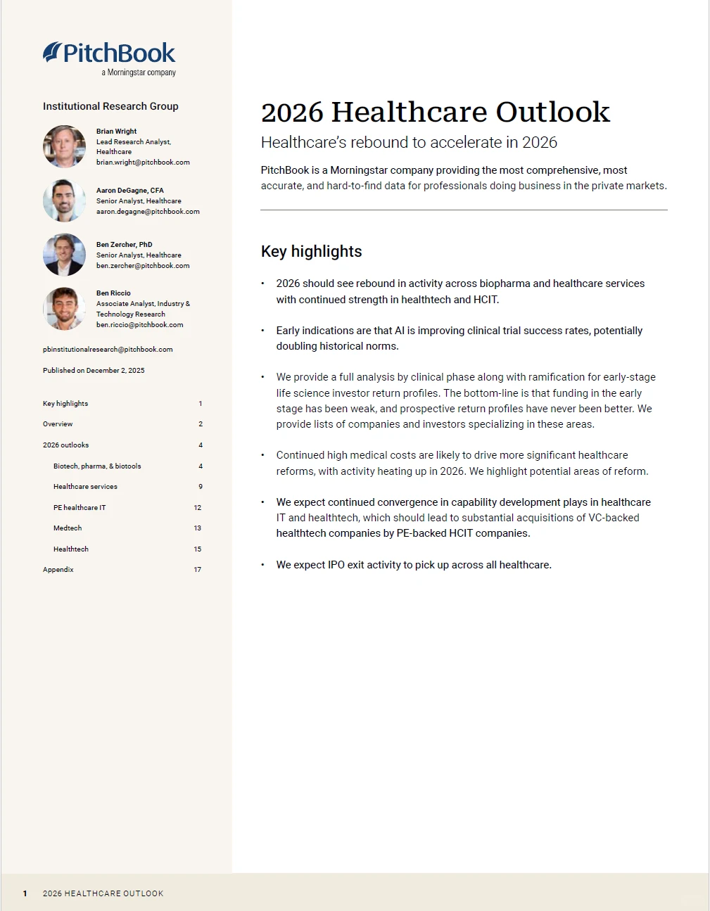 2026年医疗保健展望 附原文文档