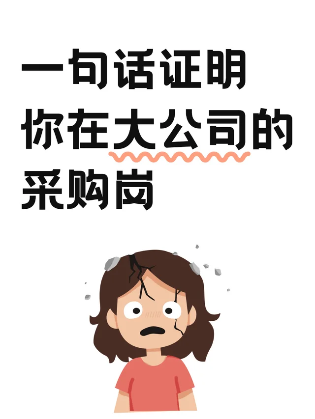 一句话证明你在大公司的采购岗