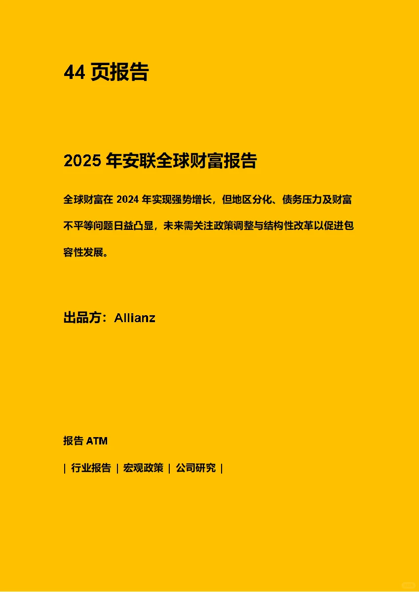 全球财富报告 附原文文件