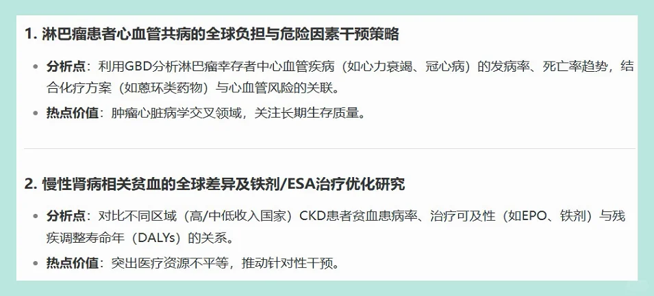血液科共病分析：GBD数据库引领新趋势