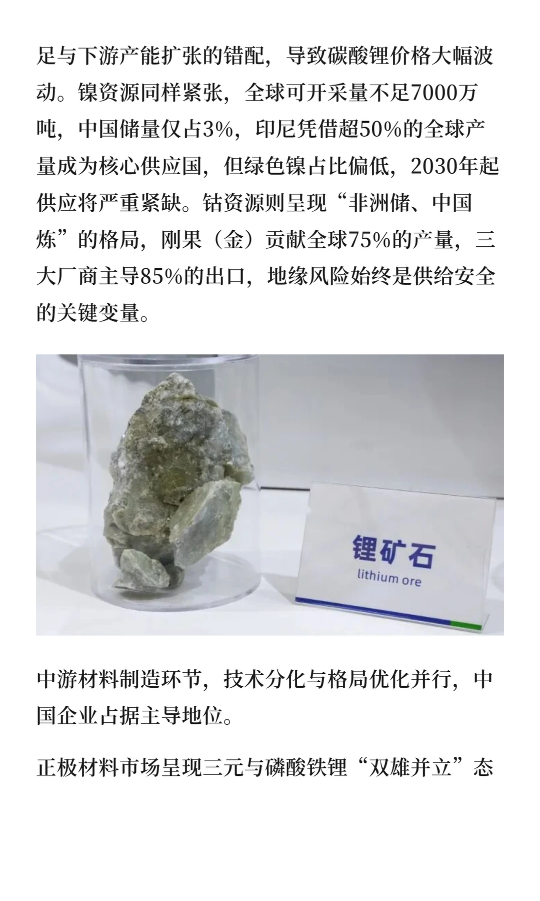 锂电池行业：全产业链重构与机遇