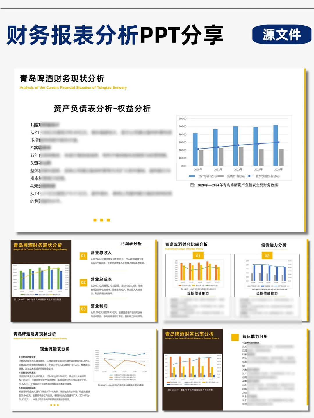 青岛啤酒财务分析PPT