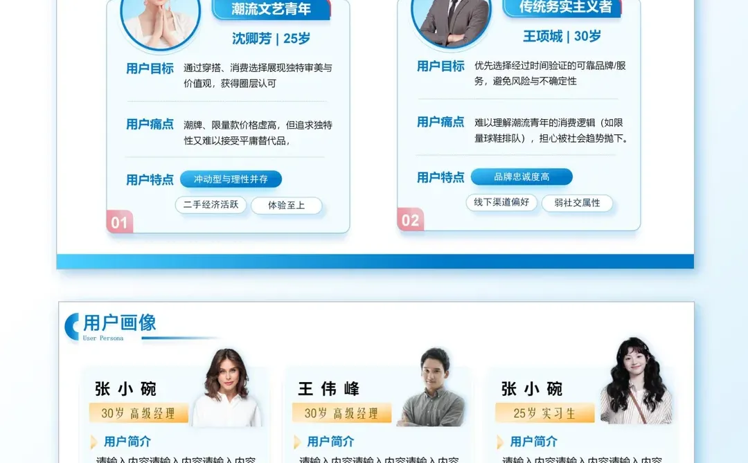 个人简介｜用户画像分析PPT模版