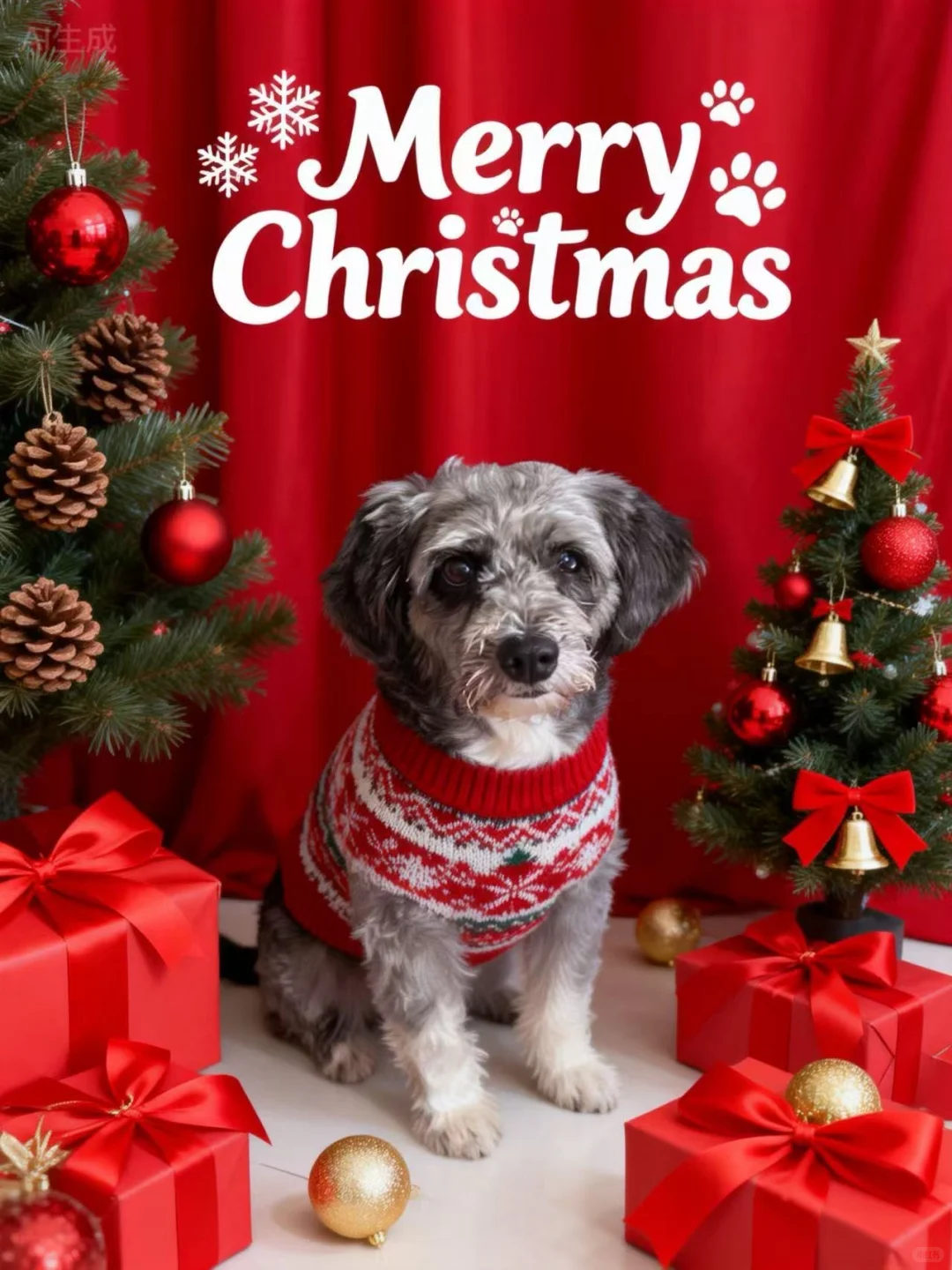 我家宠物的圣诞照 哈基米也要过圣诞