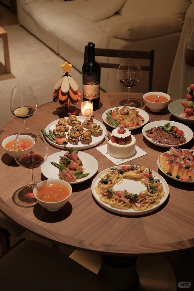 我真的太爱今晚的圣诞餐了！