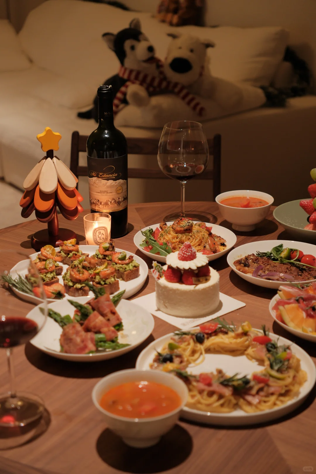 我真的太爱今晚的圣诞餐了！