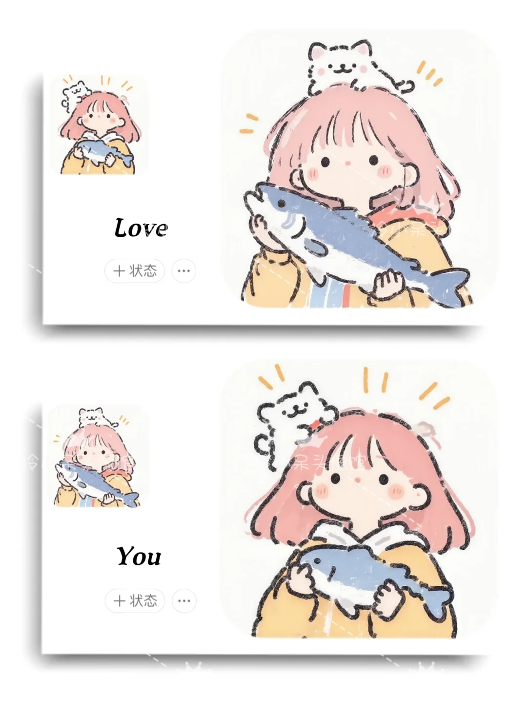 新年头像︳U・ᴥ・U☁治愈卡通冬日情头闺头