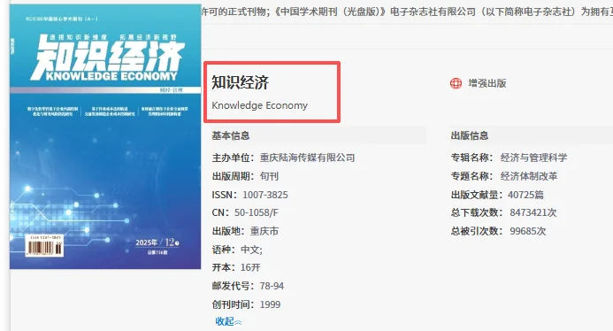 审稿3天，超好发经济普刊！