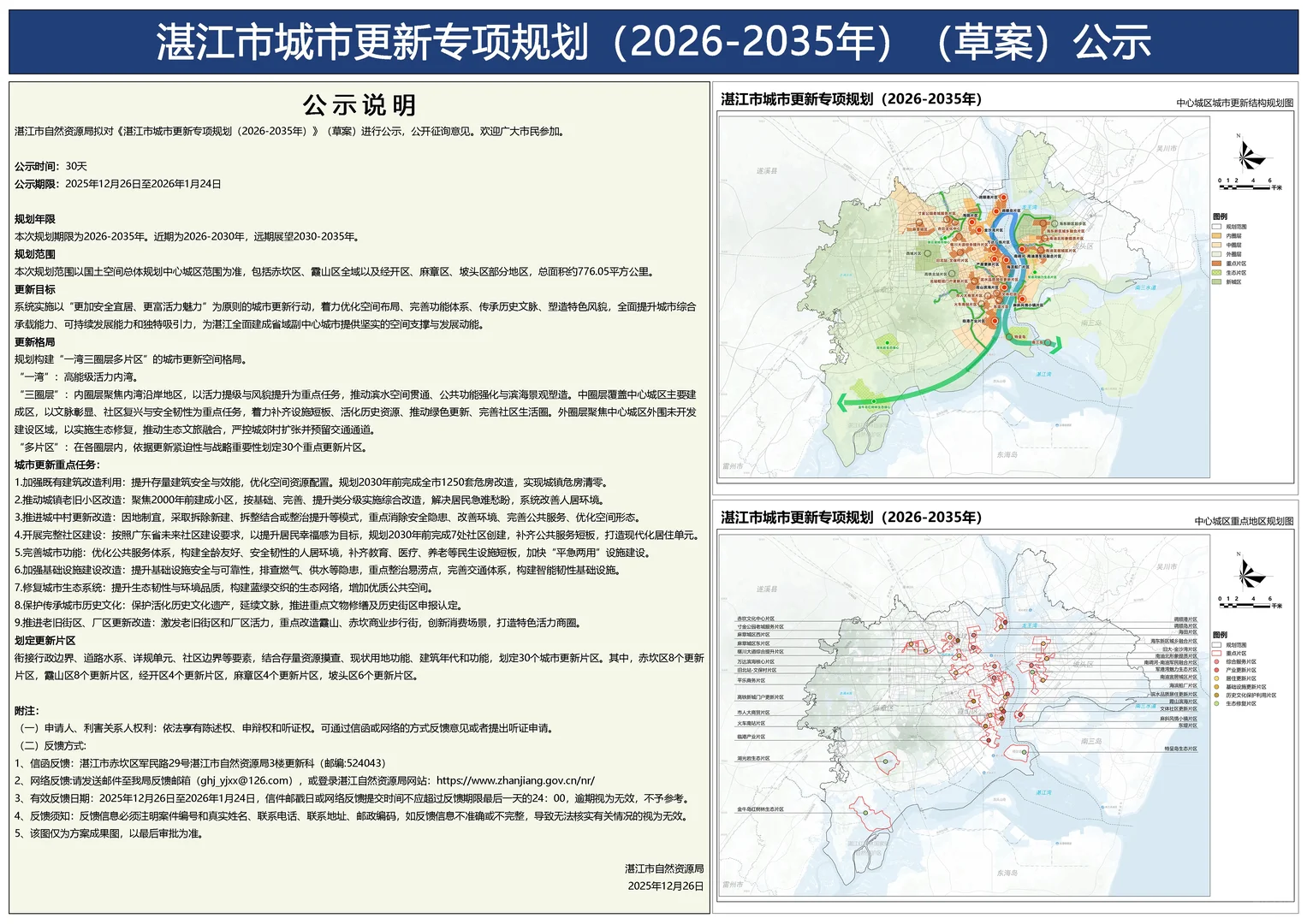 湛江城市更新专项规划（2026-2035年）草案