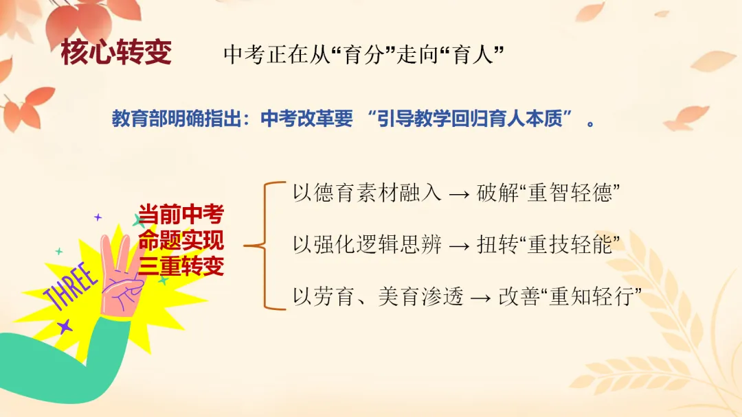 初一上开学家长会ppt:看懂新中考,从初一开始,用三年收获!-第13张图片-四季读书网
