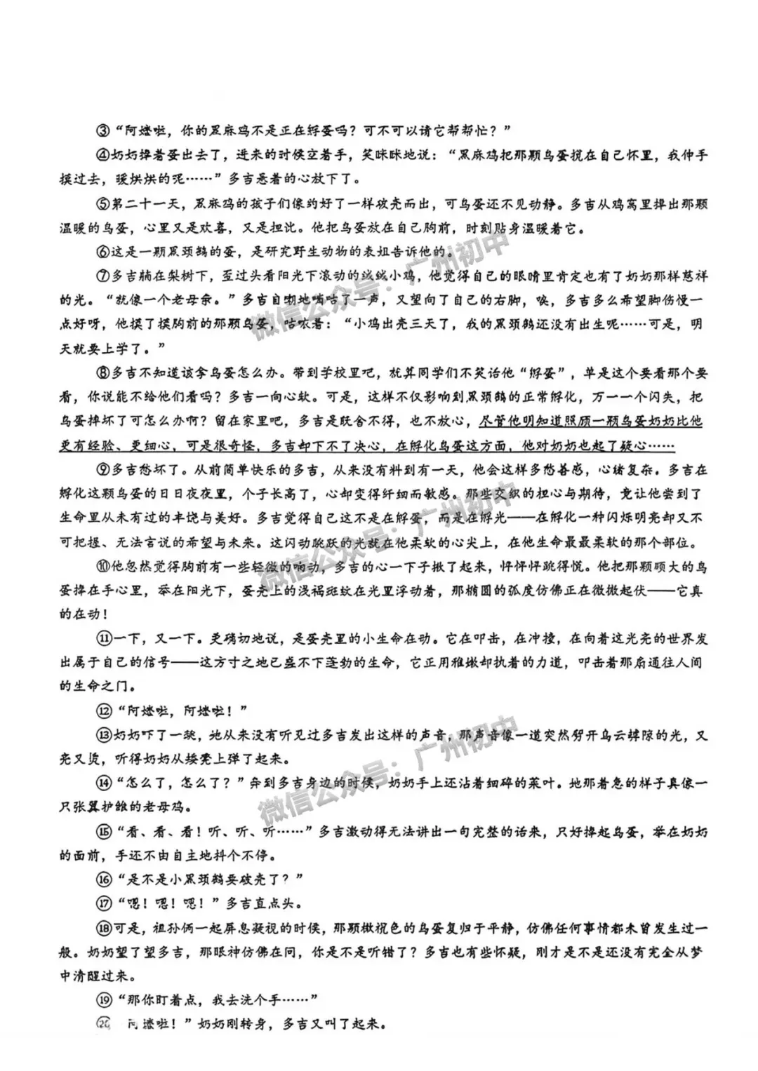 2026广州中考语文试题及参考答案出炉!(附10年中考真题下载)-第7张图片-四季读书网