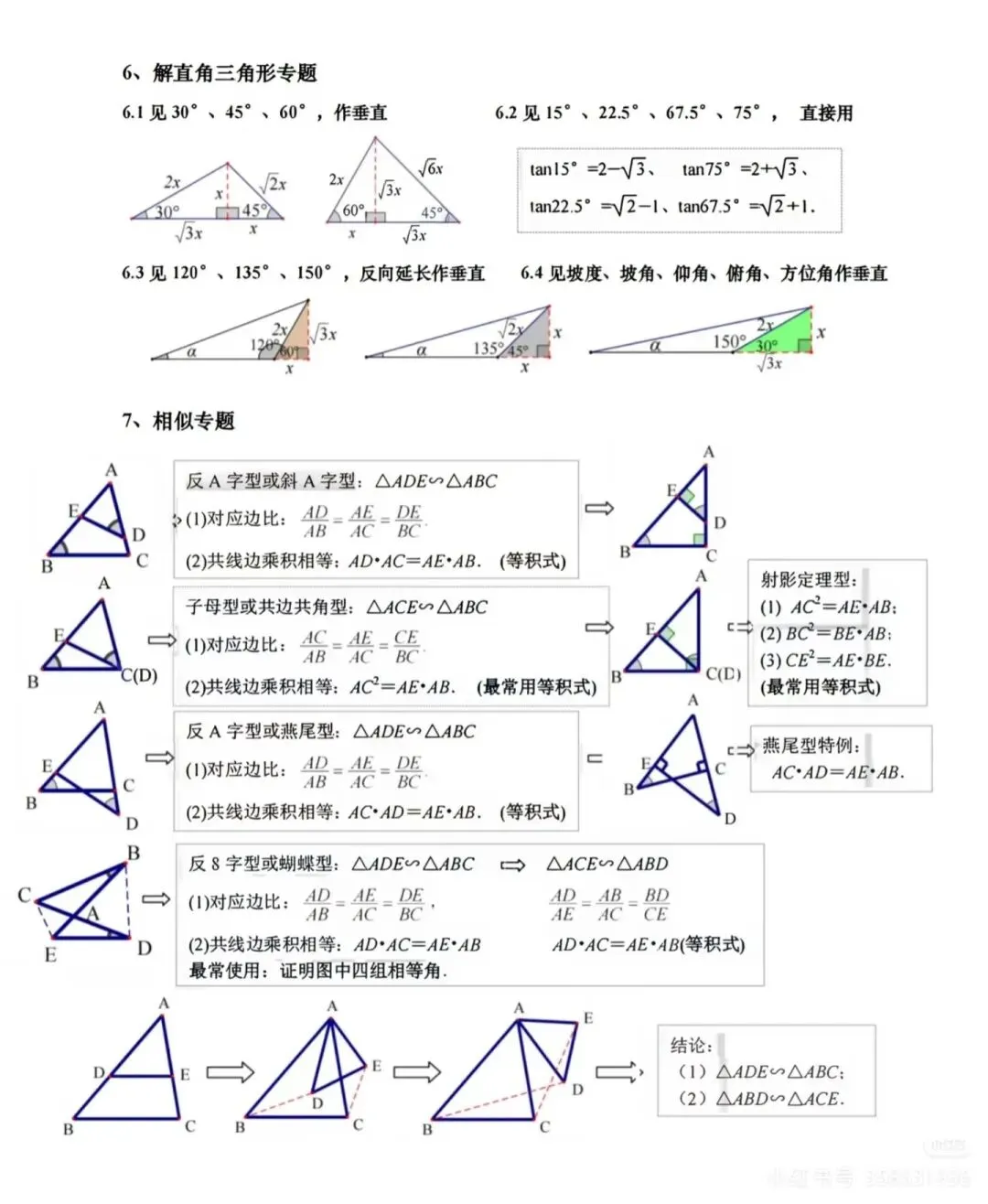 中考数学模型+解题技巧+辅助线大总结-第4张图片-四季读书网 中考数学模型+解题技巧+辅助线大总结-第4张图片-四季读书网