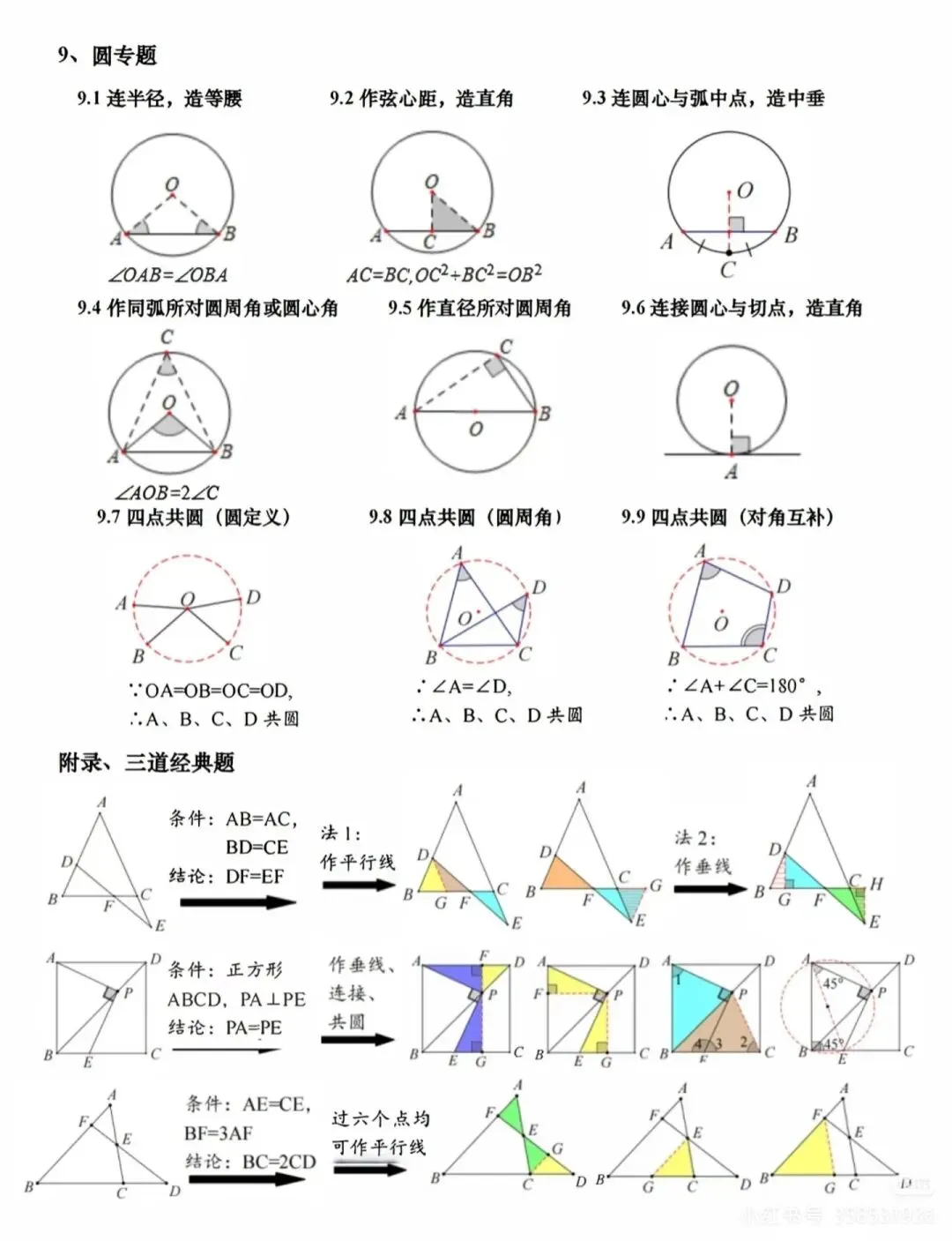 中考数学模型+解题技巧+辅助线大总结-第6张图片-四季读书网 中考数学模型+解题技巧+辅助线大总结-第6张图片-四季读书网