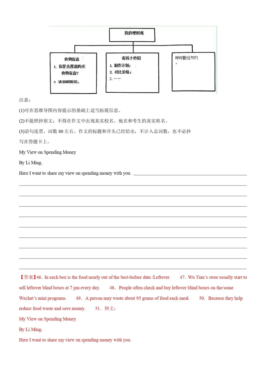 中考英语专题复习 | 读写综合(讲练)(解析版)-第11张图片-四季读书网