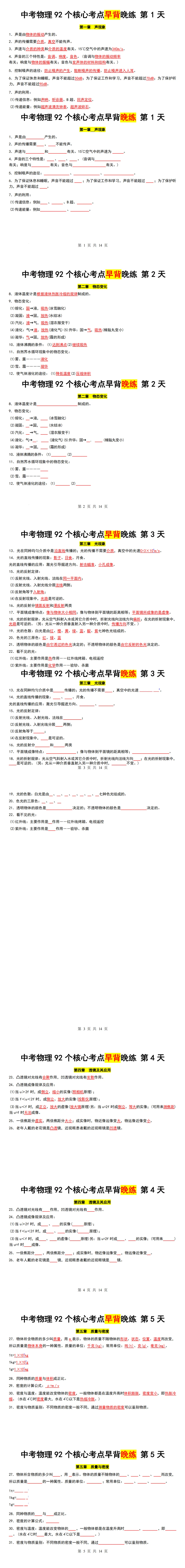 资料分享 | 上海中考物理92个必考知识点汇总(早背+晚默)-第6张图片-四季读书网 资料分享 | 上海中考物理92个必考知识点汇总(早背+晚默)-第6张图片-四季读书网