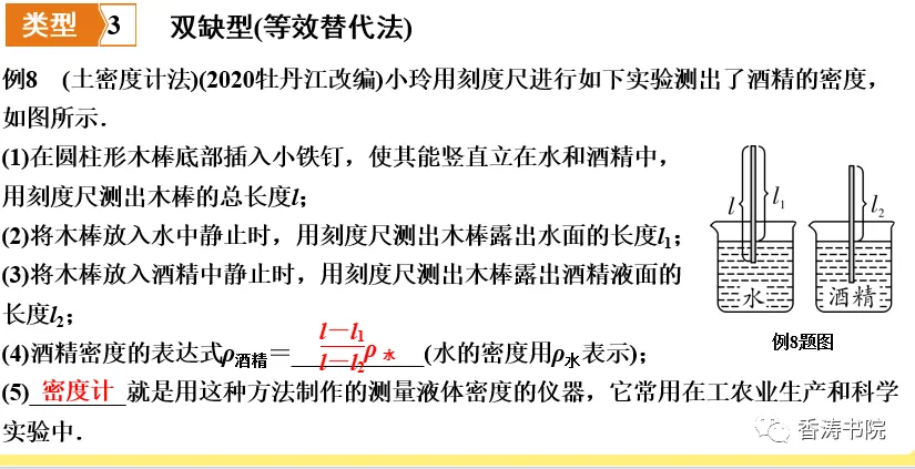 中考物理 | 一轮复习夯实基础十 浮力 3特殊方法测密度-第14张图片-四季读书网 中考物理 | 一轮复习夯实基础十 浮力 3特殊方法测密度-第14张图片-四季读书网