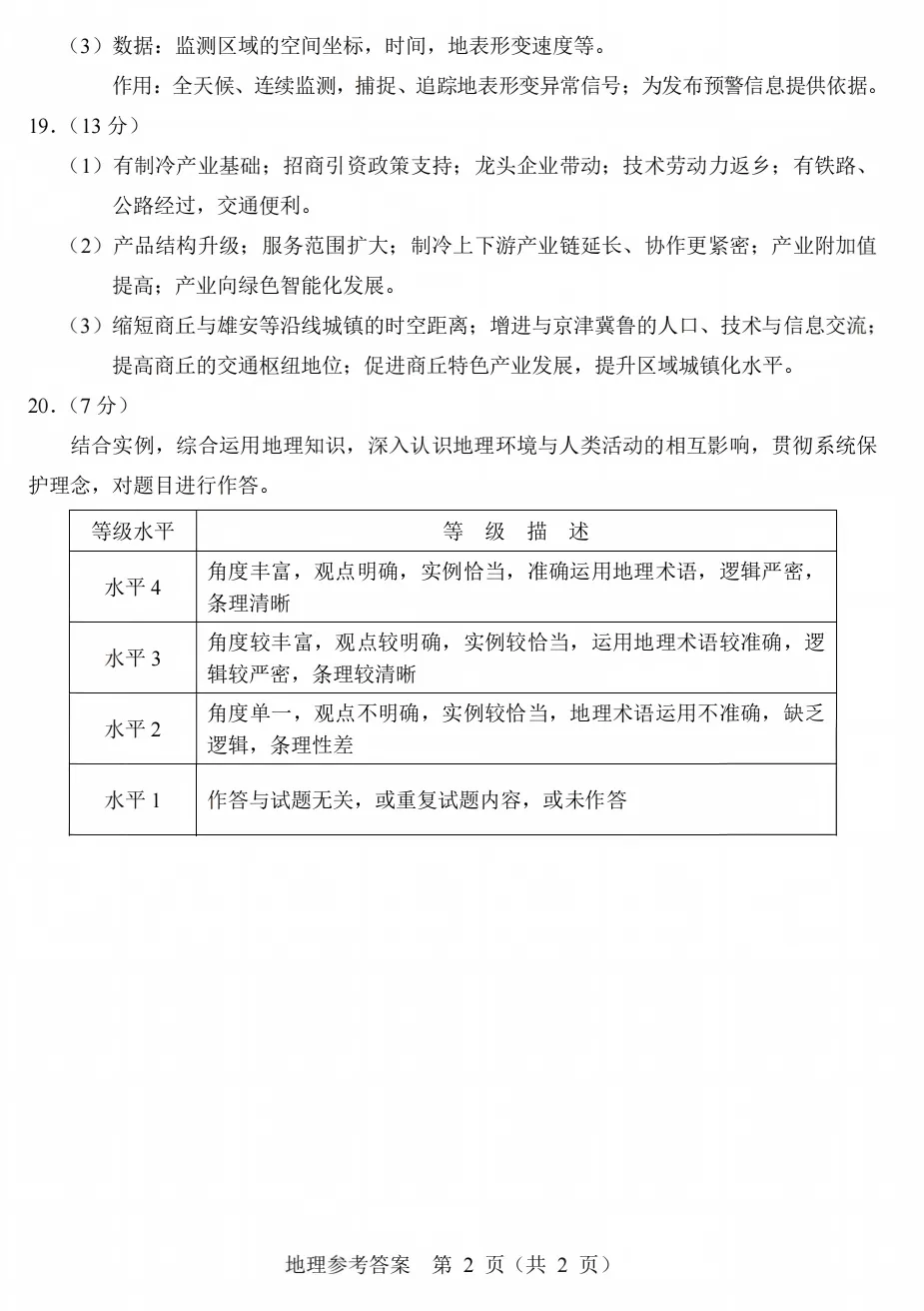 2026高考北京市地理试卷-第11张图片-四季读书网