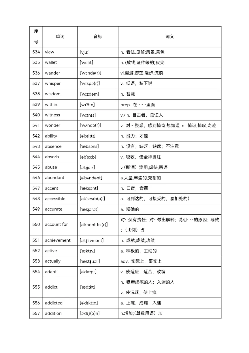 2025年中考英语高频单词800个(背记)-第27张图片-四季读书网