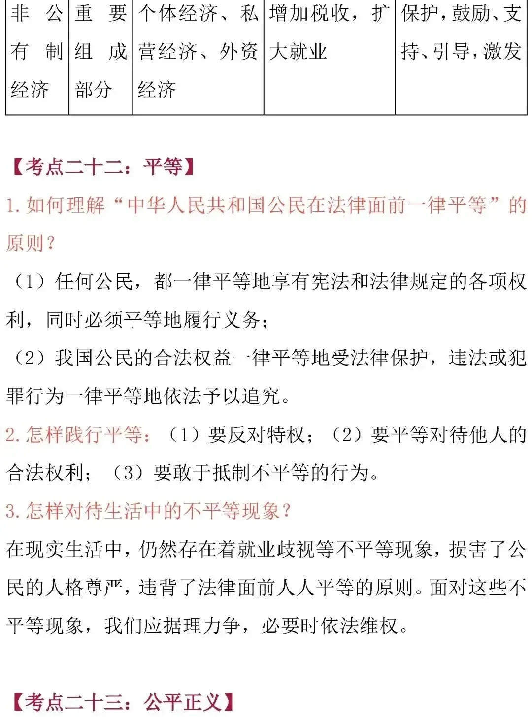 中考道德与法治核心考点归纳-第36张图片-四季读书网