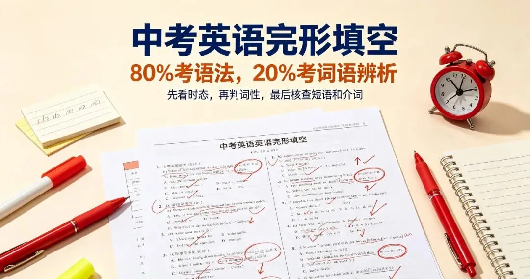 中考完形填空别死背单词!80%丢分全是语法漏洞,家长一定要懂-第1张图片-四季读书网