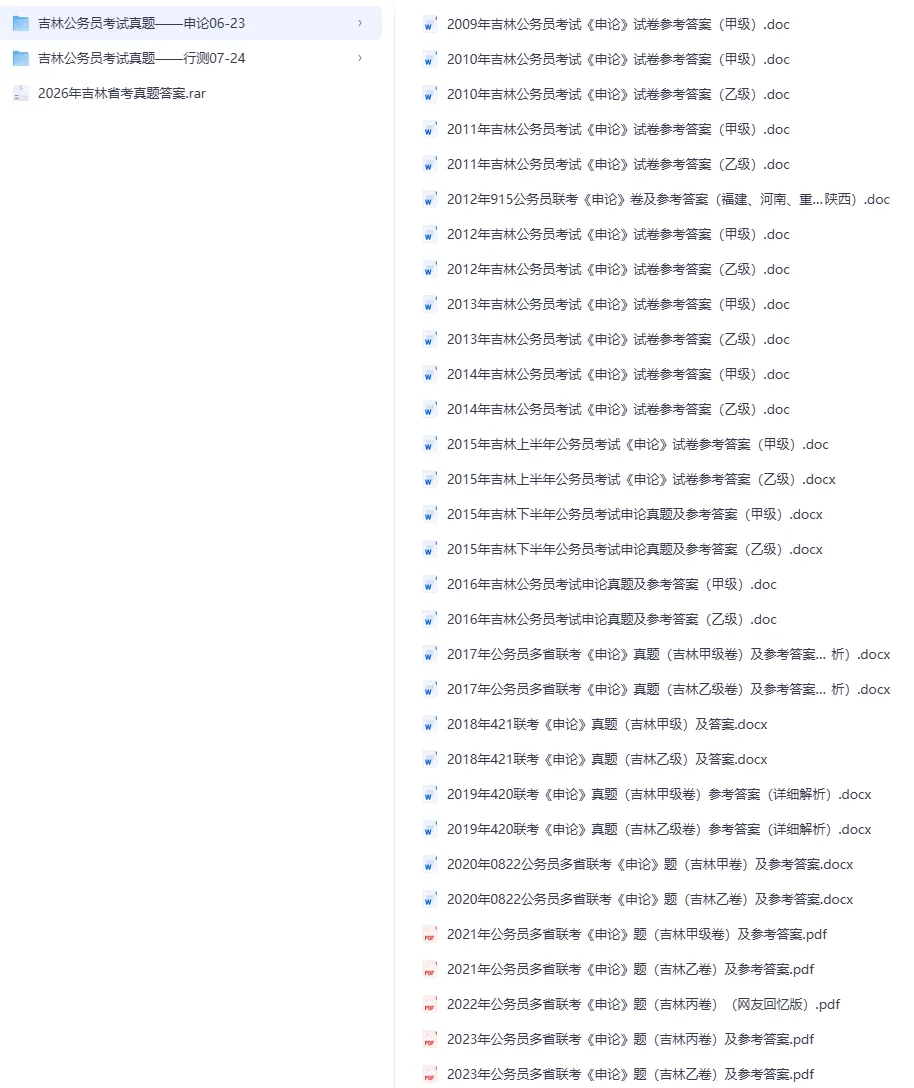 2026年吉林省考真题及答案合集【附2005-2026年真题试卷及参考答案PDF】-第2张图片-四季读书网