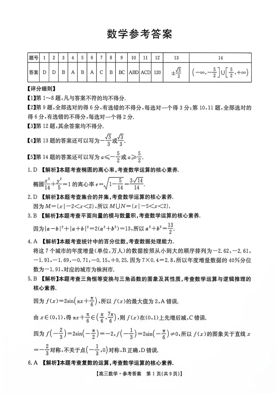27 模考好卷 05|湖南G30联盟2026‑2027学年高三8月第一次联考数学-第6张图片-四季读书网