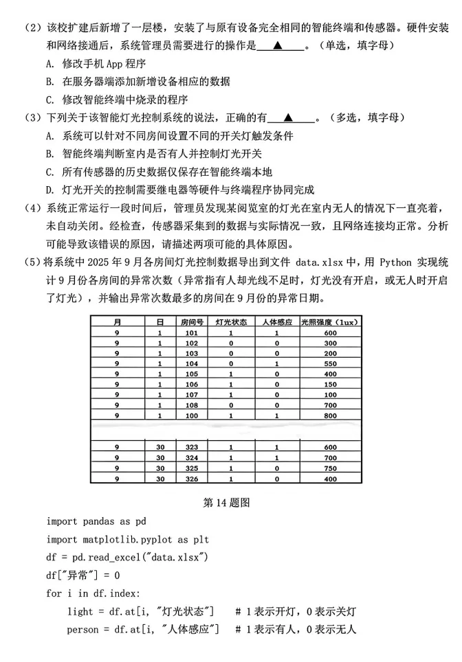 2026年8月强基联盟高三技术试卷及答案-第6张图片-四季读书网