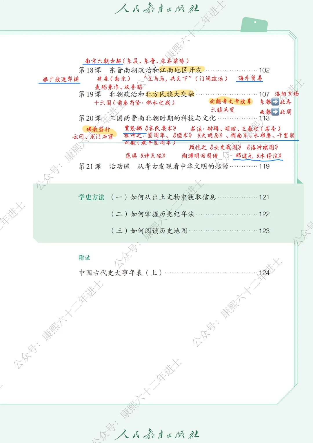 27届上海中考历史新教材目录+大事年表笔记(七上)-第6张图片-四季读书网 27届上海中考历史新教材目录+大事年表笔记(七上)-第6张图片-四季读书网