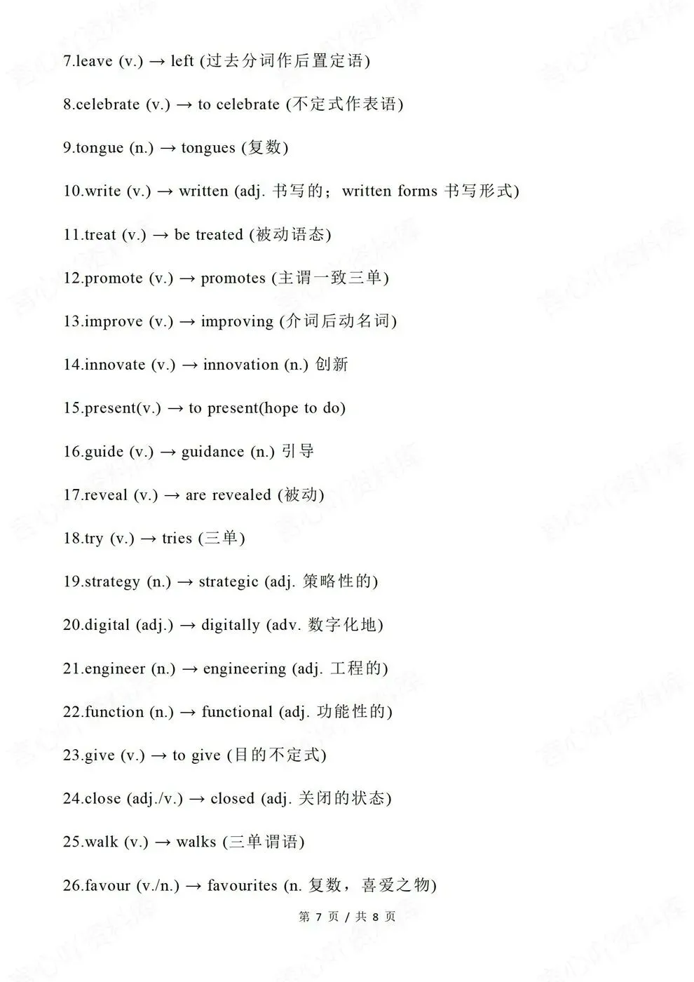 高中英语-语法填空高频词汇近年高考真题提炼汇总-第8张图片-四季读书网 高中英语-语法填空高频词汇近年高考真题提炼汇总-第8张图片-四季读书网