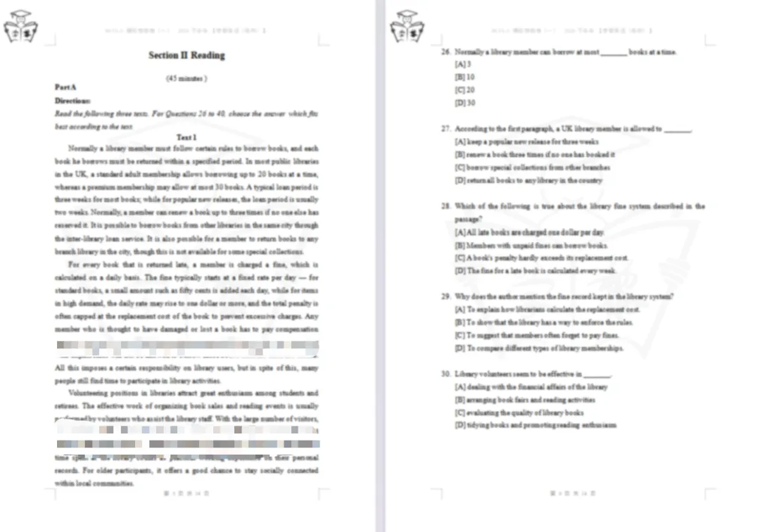 【新大纲 · 全真模拟预测卷】2026下半年全国公共英语三级考试(PETS 3)全真预测卷-第一套-第10张图片-四季读书网 【新大纲 · 全真模拟预测卷】2026下半年全国公共英语三级考试(PETS 3)全真预测卷-第一套-第10张图片-四季读书网